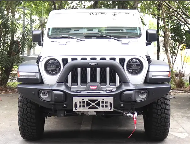 AEV Style Full Width Steel Front Bumper for Jeep Wrangler JL