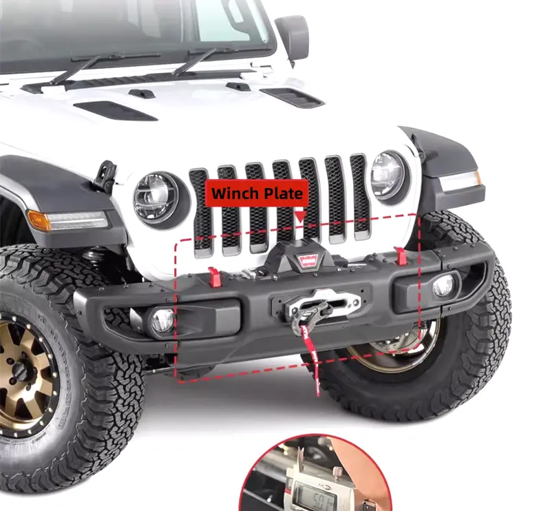 Jeep Wrangler Front Bumper JL JT Mopar Style Steel