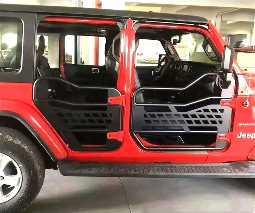 Leaf Tube Half Door with Side View Mirrors