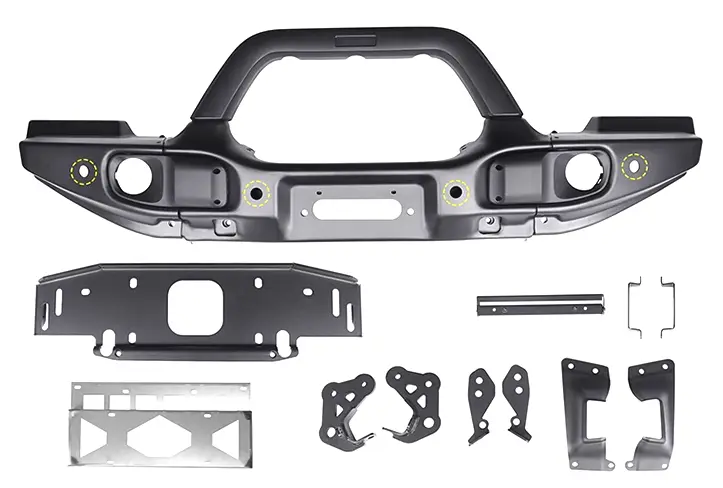 aev high fender flare front bumper for jeep wrangler jt