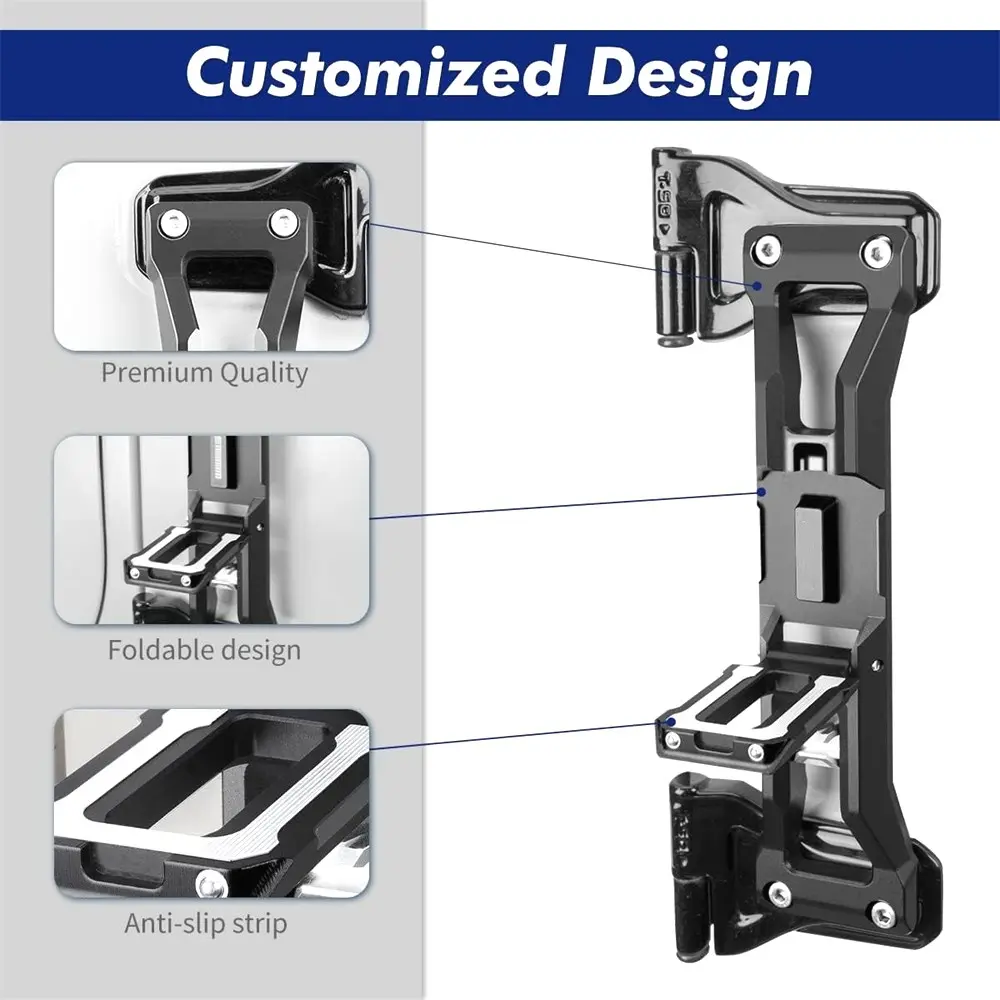 TENGQIAN Door Hinge Step Pedal Folding Foot Pegs for Jeep Wrangler Accessories