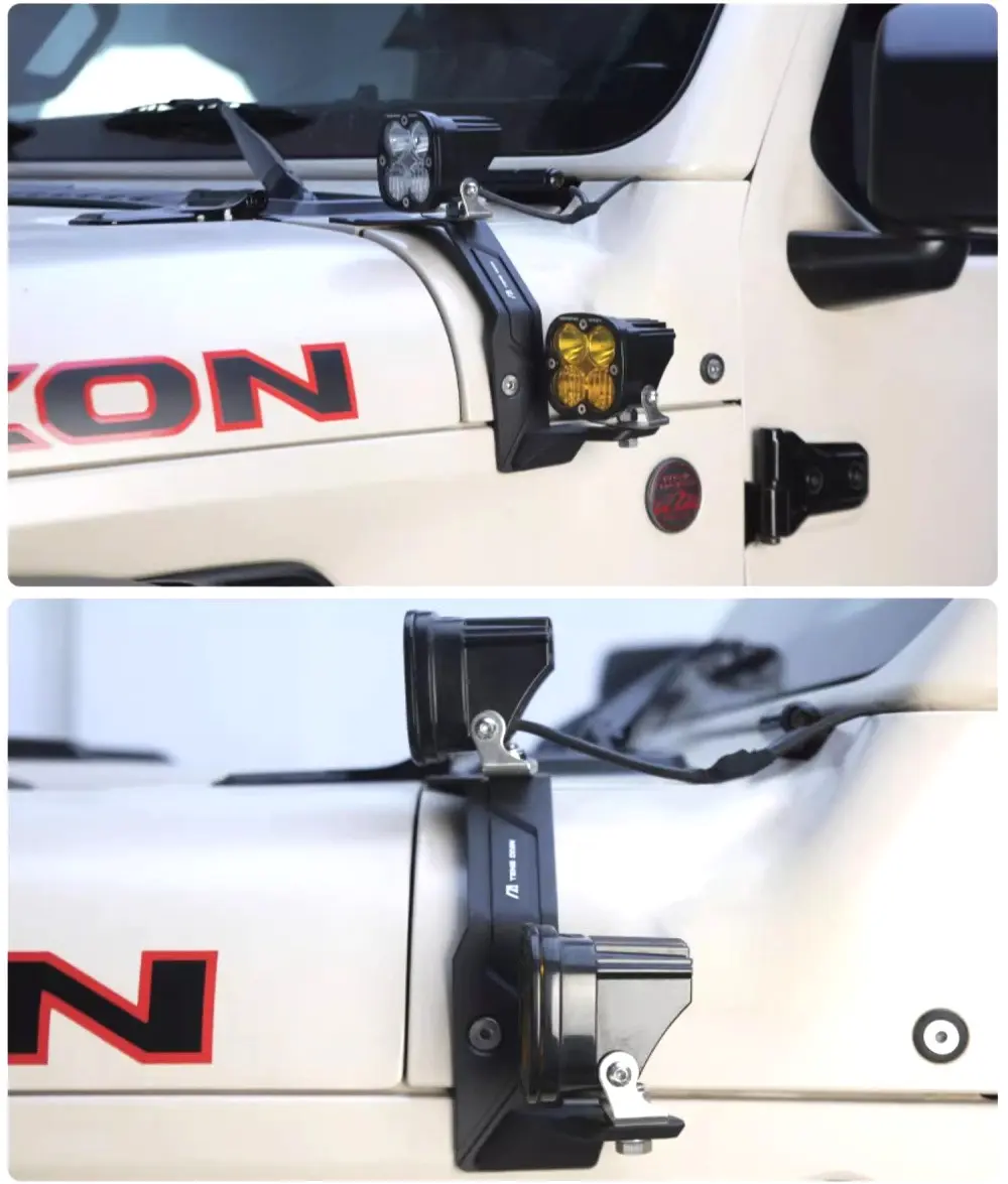 TENGQIAN Dual A-Pillar Light Mounting Brackets For Jeep Wrangler Accessories