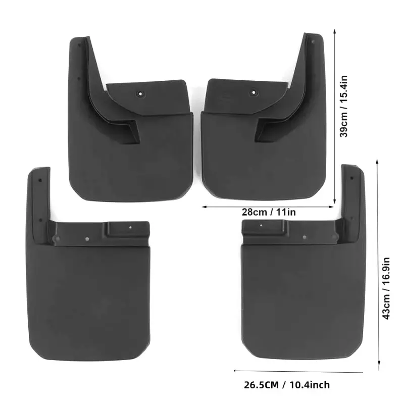 Mud Guards Splash Guard Fender Flares Flaps for Jeep Wrangler