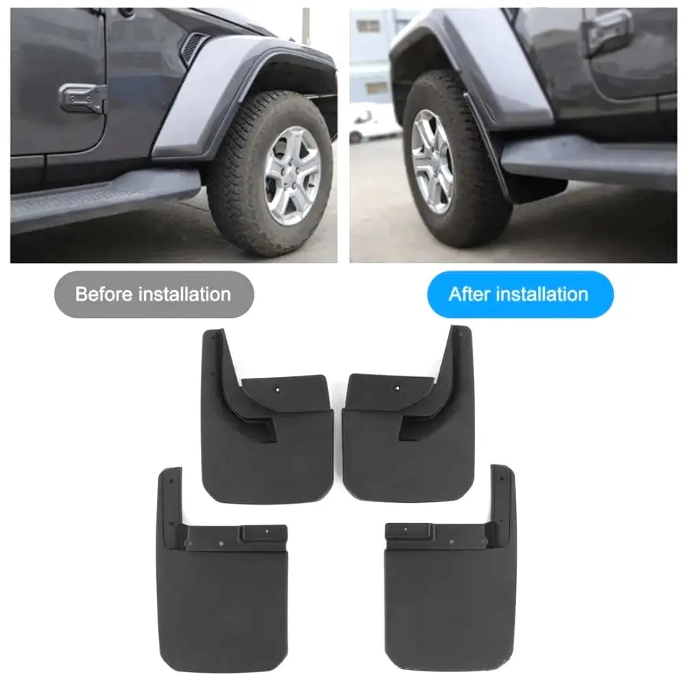 Mud Guards Splash Guard Fender Flares Flaps for Jeep Wrangler