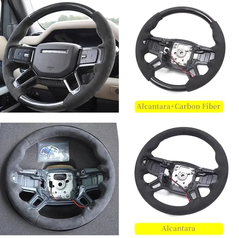 Carbon Fiber Heated Steering Wheel for Land Rover Defender