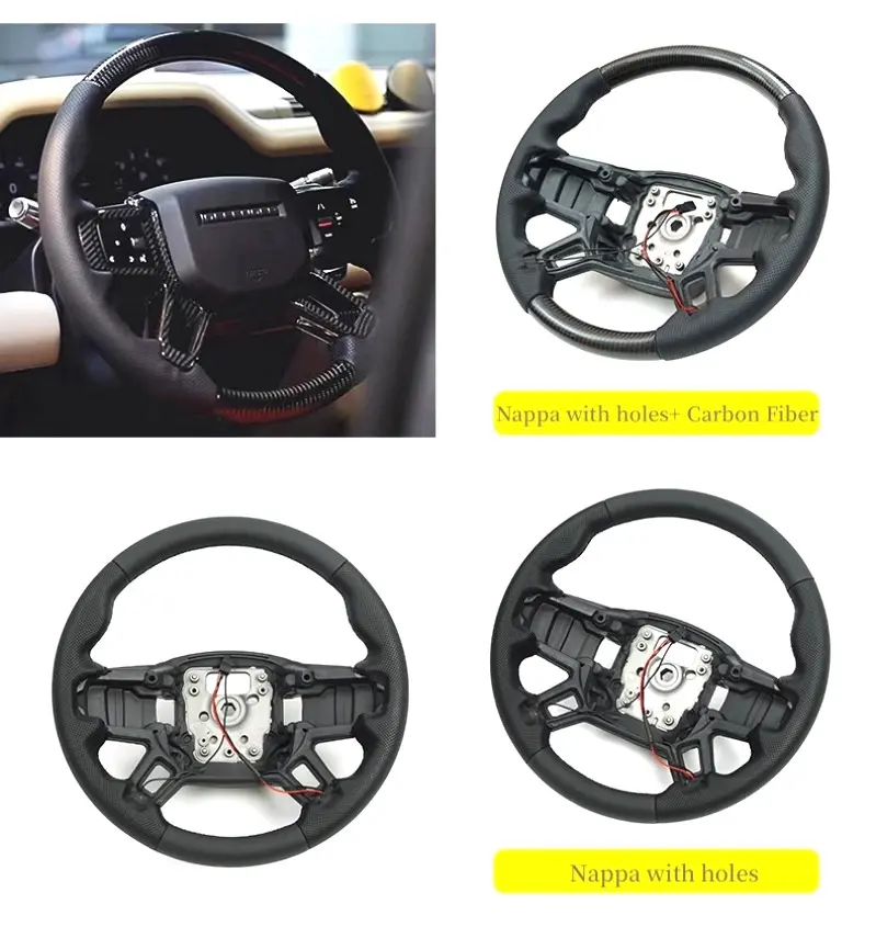 Carbon Fiber Heated Steering Wheel for Land Rover Defender