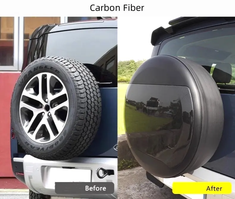 Carbon Fiber Spare Tire Cover Protector for Land Rover Defender